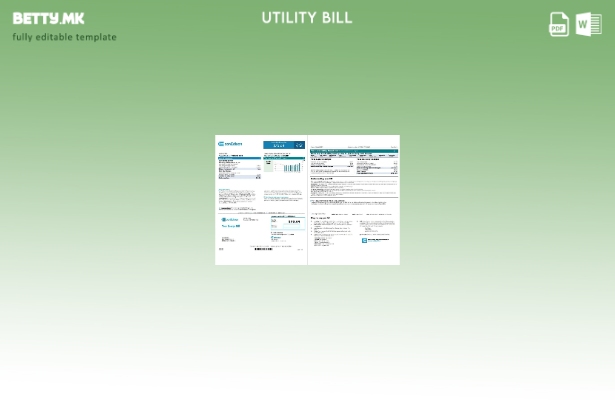 Модерен стил, шаблон за сметки за комунални услуги USA Con Edison (април – денес